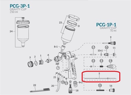 Needle set 0,4